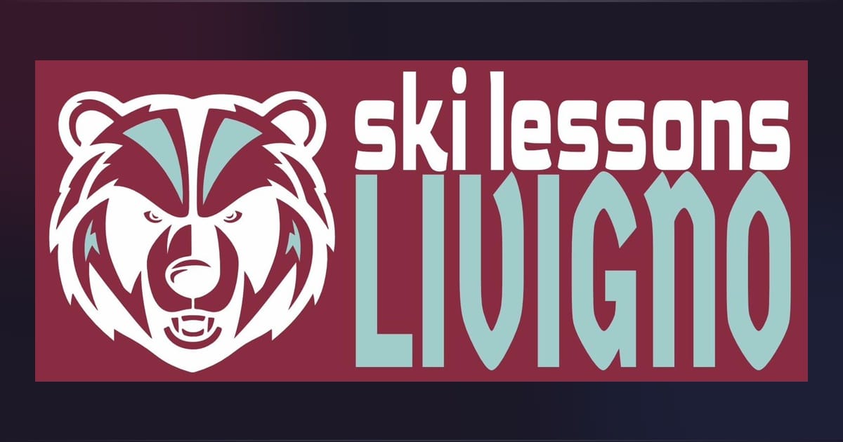 Ski instructor in Ski Lessons Livigno branded jacket on the slopes of Livigno